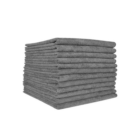 MONARCH Microfiber Cloths 16 x 16 Grey , 12PK M915100GRE